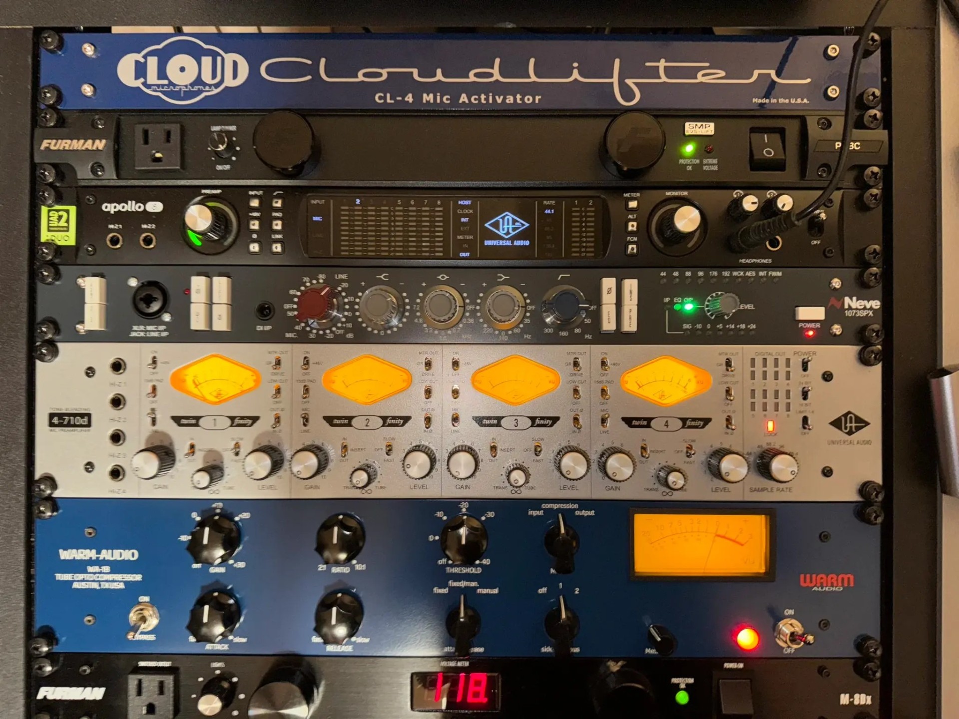 Recording studio control room